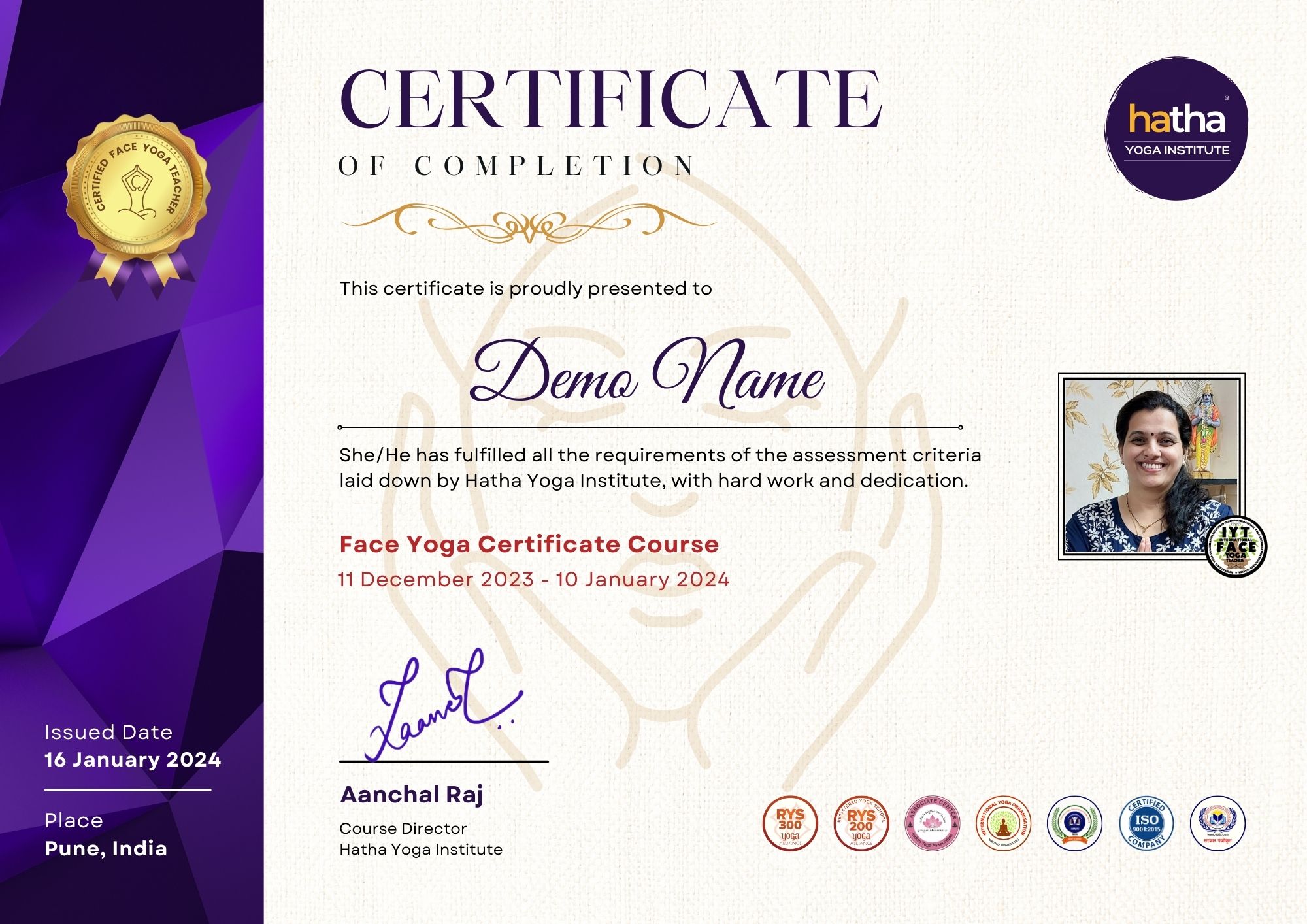 YOGA CERTIFICATE COURSE FEES visual data 8