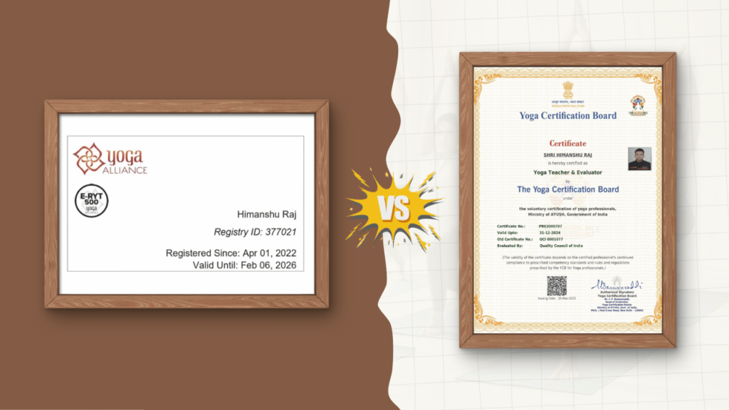 Yoga Certification Board vs Yoga Alliance