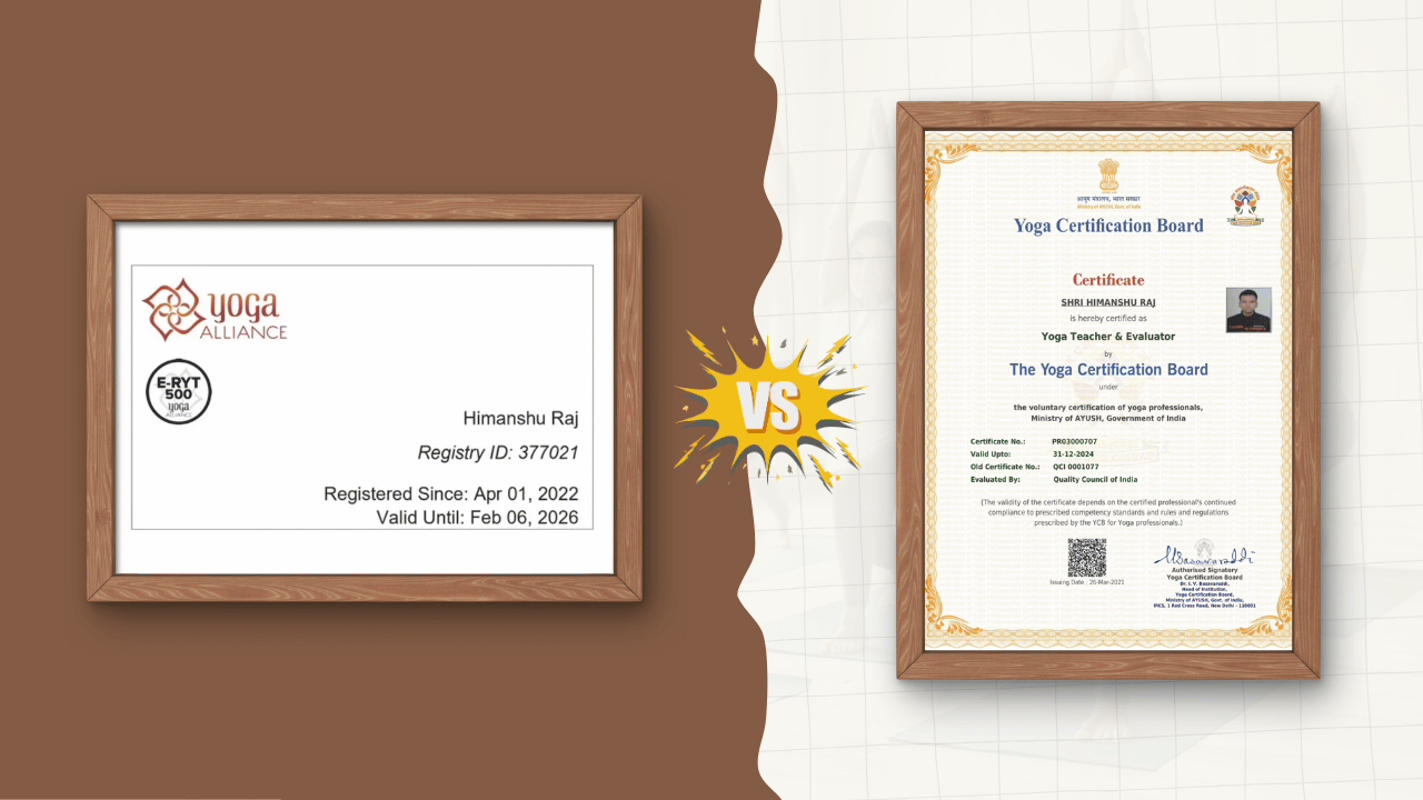 Yoga Certification Board vs Yoga Alliance